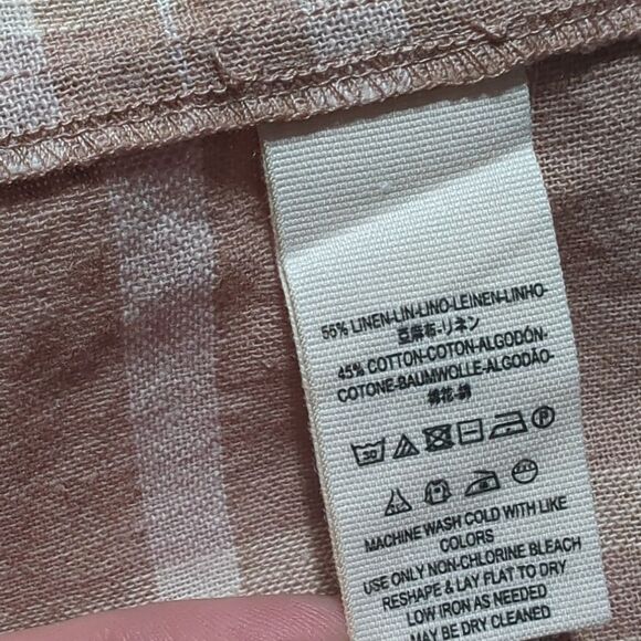 Free People Dress Womens Small Beige Life Like This Linen Strapless Midi Dress - Picture 8 of 11